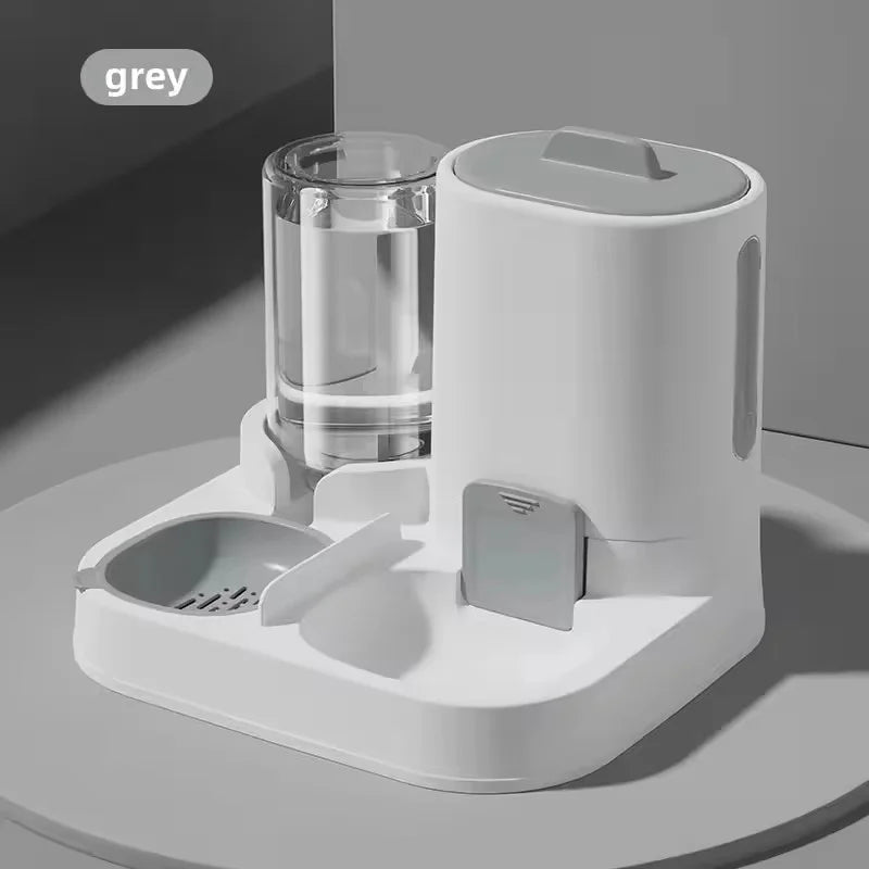 Katzen Futter - und Wasserspender - 2 - in - 1 Napf mit automatischer Wasserzufuhr für Hunde und Katzen - KelMix - Shop