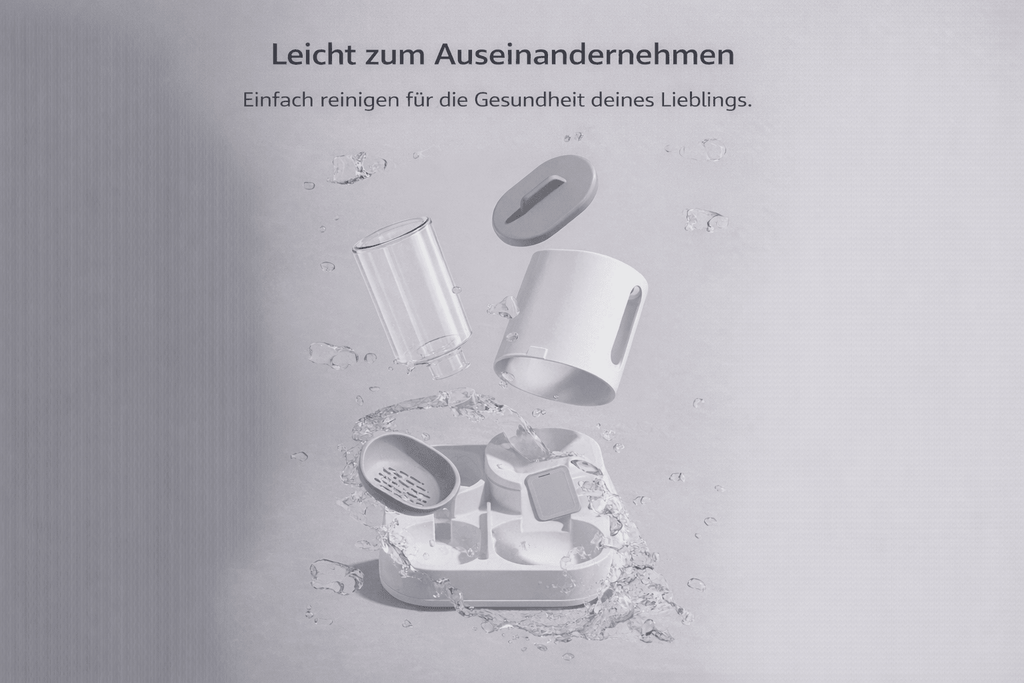 Katzen Futter - und Wasserspender - 2 - in - 1 Napf mit automatischer Wasserzufuhr für Hunde und Katzen - KelMix - Shop