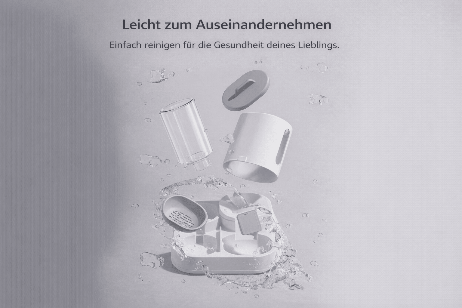 Katzen Futter - und Wasserspender - 2 - in - 1 Napf mit automatischer Wasserzufuhr für Hunde und Katzen - KelMix - Shop
