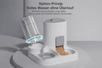 Katzen Futter - und Wasserspender - 2 - in - 1 Napf mit automatischer Wasserzufuhr für Hunde und Katzen - KelMix - Shop
