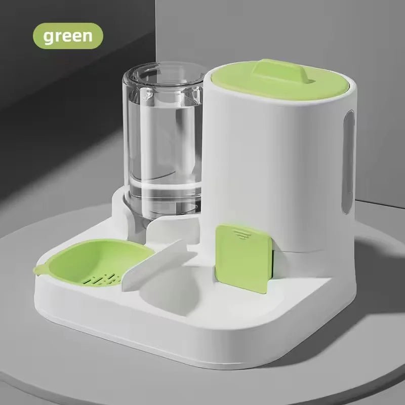 Katzen Futter - und Wasserspender - 2 - in - 1 Napf mit automatischer Wasserzufuhr für Hunde und Katzen - KelMix - Shop