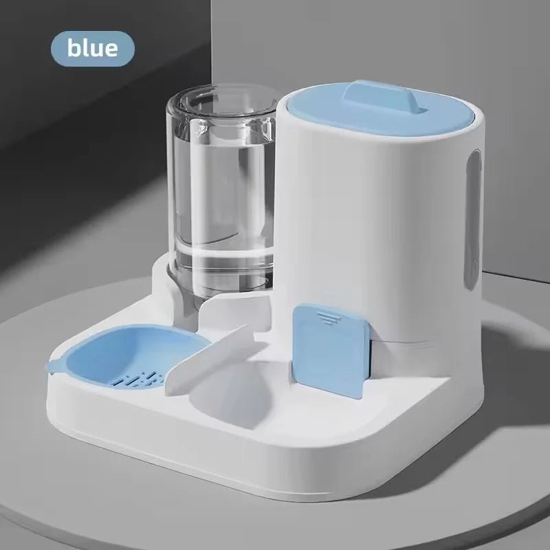 Katzen Futter - und Wasserspender - 2 - in - 1 Napf mit automatischer Wasserzufuhr für Hunde und Katzen - KelMix - Shop