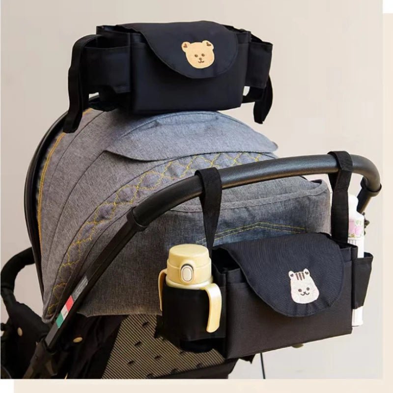 Kinderwagen - Organizer mit Becherhalter - Praktische Aufbewahrungstasche für Buggy & Kinderwagen - KelMix - Shop