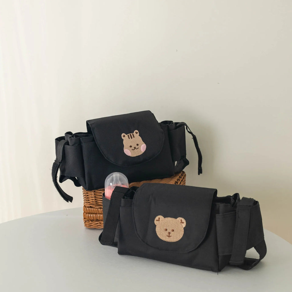 Kinderwagen - Organizer mit Becherhalter - Praktische Aufbewahrungstasche für Buggy & Kinderwagen - KelMix - Shop
