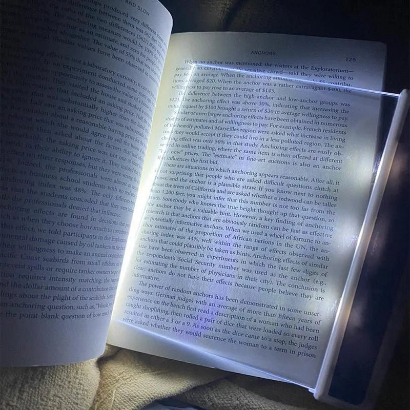 LED Buchlampe Wiederaufladbar - Ultradünne Leselampe für Bett - Kabellose Lesezeichen - Lampe für Nachtlesen - KelMix - Shop