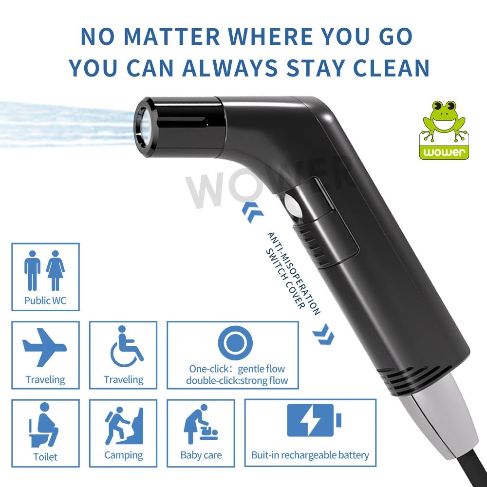Tragbares elektrisches Bidet 2.5L – Wiederaufladbar, mobil, hygienisch – Für Reisen, Camping & unterwegs - KelMix
