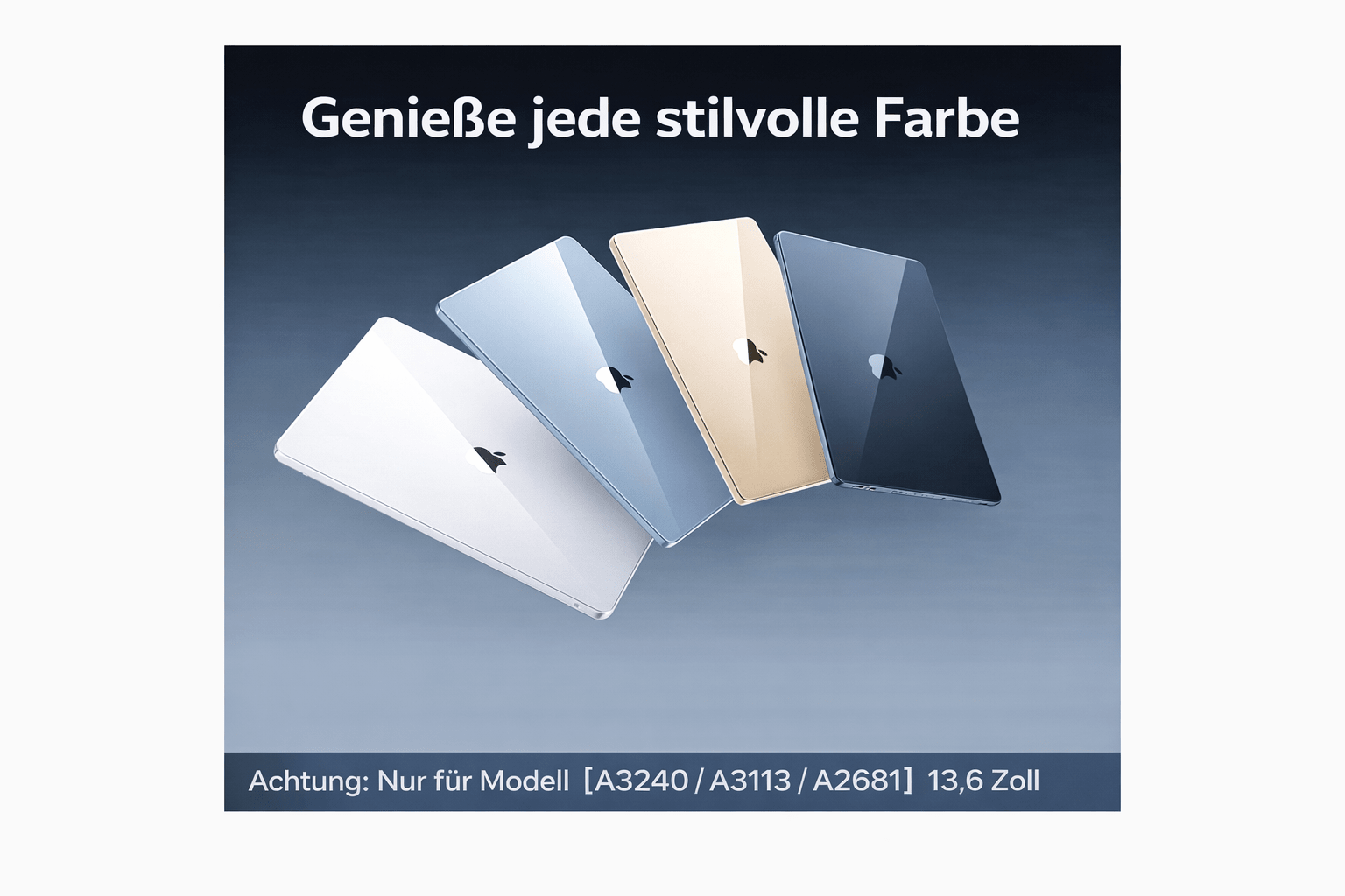 Ultra - klare Hartschalen - Hülle für 13.6" MacBook Air (M4 - M2 2022 - 2025) – Kristallklar, robust, schützt vor Kratzern und Stössen - KelMix - Shop